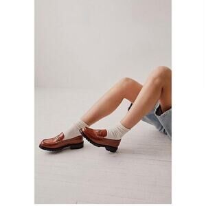 NEW IN BOX- FREE PEOPLE LIV PENNY LOAFERS BRONZER Sz:6 Ret$128 SOLD OUT COLOR